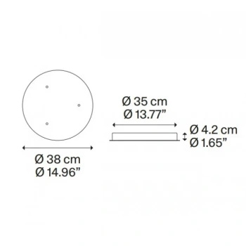 ROZETA LODES ROUND CLUSTER SYSTEM BIAŁY MAT, 3x otwory