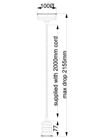 Lampa wewnętrzna, wisząca Elstead Douille DOUILLE/P PN