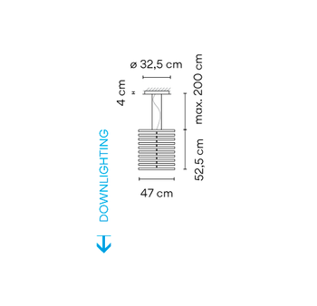 Lampa wewnętrzna, wisząca Vibia Rhythm Vertical 2141