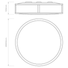 Lampa wewnętrzna, sufitowa Astro Mashiko 400 Round