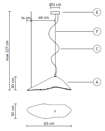 KARMAN Moby Dick, SE646P, wisząca, k. biały