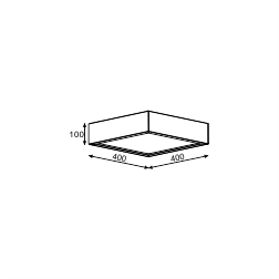 Lampa wewnętrzna, sufitowa Cleoni Belona Kwadrat 300, outlet