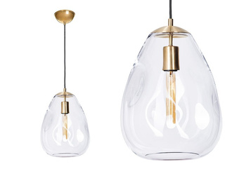 Lampa wewnętrzna, wisząca Famlight Storm L transparent, miedź/mosiądz