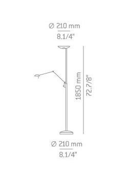 Lampa wewnętrzna, podłogowa Estiluz Icons P-1127 61S GLD