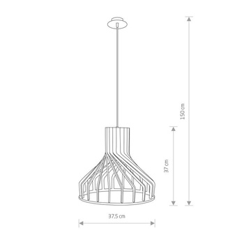 Lampa wisząca Nowodvorski Bio, naturalne drewno