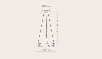Lampa wewnętrzna, wisząca Robin Roberta 65 cm