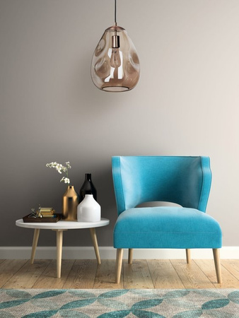 Lampa wewnętrzna, wisząca Famlight Storm S transparent, miedź/mosiądz