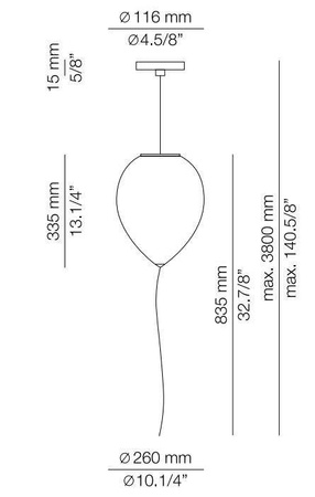 Lampa wewnętrzna, wisząca Estiluz Balloon t-3055