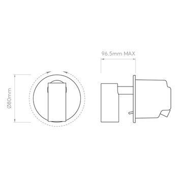 Lampa wewnętrzna, ścienna Astro Micro Recess Switched