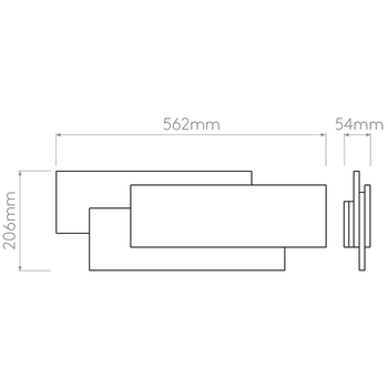 Lampa wewnętrzna, ścienna Astro Edge 560 LED 1352004