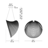 Lampa wewnętrzna, wisząca Luceplan Illan 60x40