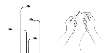 Lampa wewnętrzna, stojąca Vibia Pin 1650