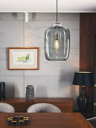 Lampa wewnętrzna, wisząca Famlight Laut, miedź/mosiądz