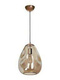 Lampa wewnętrzna, wisząca Famlight Storm L lister grey, miedź/mosiądz
