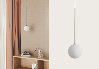 Lampa wewnętrzna, wisząca Aromas Ball, mosiądz