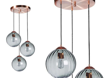Lampa wewnętrzna, wisząca Famlight Arran, miedź/mosiądz
