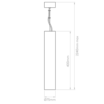 Lampa wewnętrzna, wisząca Astro Osca 400 Square