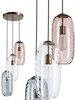 Lampa wewnętrzna, wisząca Famlight Chloe, stal nierdzewna