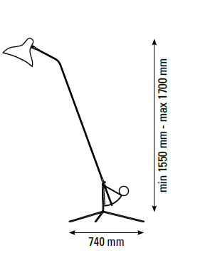 DCW editions Mantis BS1 lampa podłogowa kolor czarny