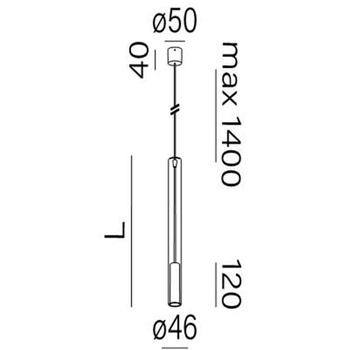 Lampa wewnętrzna, wisząca AqForm Modern Glass złota, ekspozycja