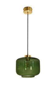 Lampa wewnętrzna, wisząca Famlight Jawa Bottle Green, miedź/mosiądz