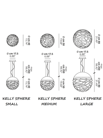 Lampa wewnętrzna, wisząca Lodes Kelly Sphere