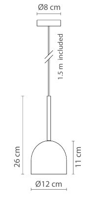 Lampa wewnętrzna, wisząca Robin Rio 12cm