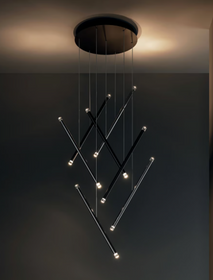 Lampa wewnętrzna, wisząca Lodes A-Tube Nano Duo k. czarny lub szmpański