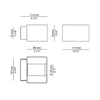 Lampa zewnętrzna, ścienna Estiluz Frame A-4050 74 WH