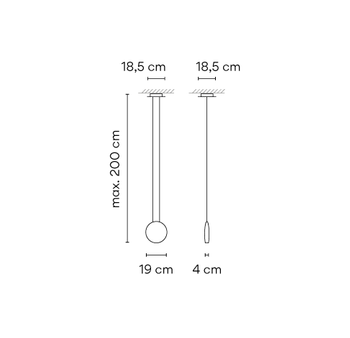 Lampa wewnętrzna, wisząca Vibia COSMOS 2500 SMALL