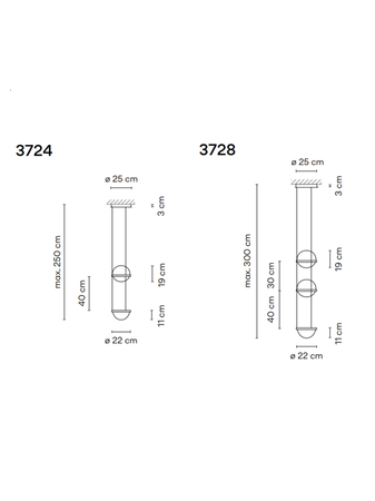 Lampa wewnętrzna, wisząca Vibia Palma 3728