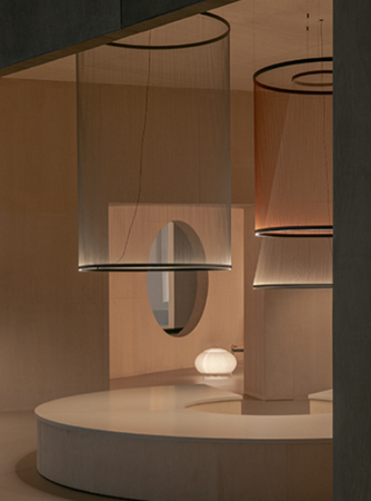 Lampa wewnętrzna, VIBIA ARRAY 1855 Beige 2700K, zwieszana, ekspozycja
