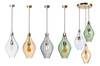 Lampa wewnętrzna, wisząca Famlight Savaii optic lister olive, miedż/mosiądz