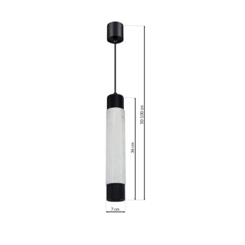LAMPA WISZĄCA MILAGRO MARBLE WHITE/BLACK ML6341