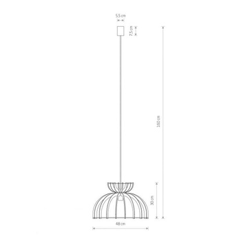 Lampa wisząca Nowodvorski Kymi C, naturalne drewno
