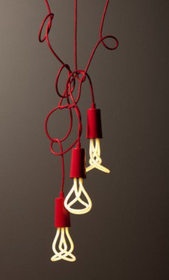 Oprawa wisząca k. czerwony Plumen, wewnętrzna, outlet