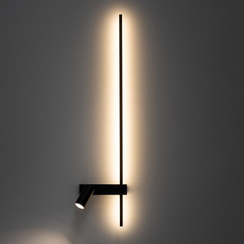 Nowodvorski lampa ścienna, prawa, czarny