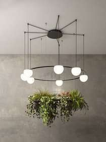 Lampa wewnętrzna, wisząca Estiluz Circ R30.1SPA1MP 61S GLD