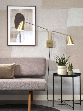 Lampa ścienna BREMEN dwuramienna złota