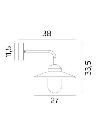 Lampa zewnętrzna, elewacyjna Vansbro 1920, ocynk