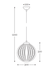 Lampa wewnętrzna, wisząca Famlight Arran optic gray, mosiądz/miedź
