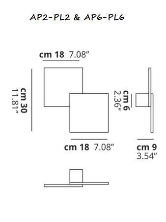 Lampa wewnętrzna, ścienna/sufitowa Lodes Puzzle