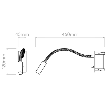 Lampa wewnętrzna, ścienna Astro Leo Switched LED 1295003