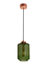 Lampa wewnętrzna, wisząca Famlight Jawa Bottle Green, miedź/mosiądz