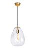 Lampa wewnętrzna, wisząca Famlight Storm L transparent, stal nierdzewna