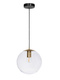 Lampa wewnętrzna, wisząca Famlight Muna transparentny 40 cm, stal nierdzewna