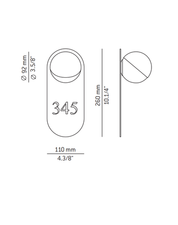 Lampa wewnętrzna, ścienna Estiluz Alfi A-3741 26BLK