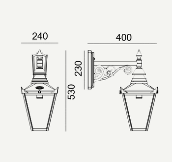 Lampa zewnętrzna, elewacyjna Chelsea 954