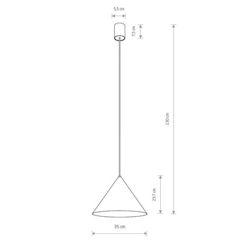 Lampa wisząca Nowodvorski Zenith M, biały