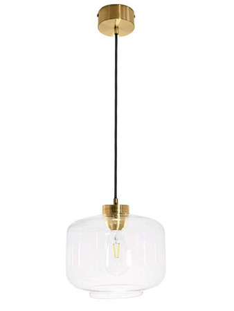 Lampa wewnętrzna, wisząca Famlight Jawa Transparent, miedź/mosiądz